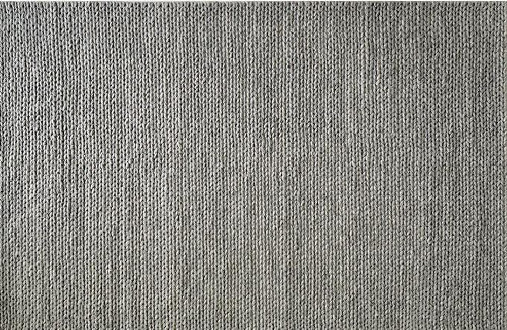 Chunky Hand-Woven Wool Rug in Grey