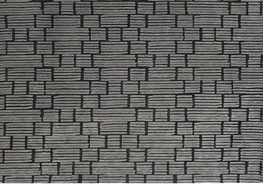 Shadow Overlap Tufted Rug in Dark Grey