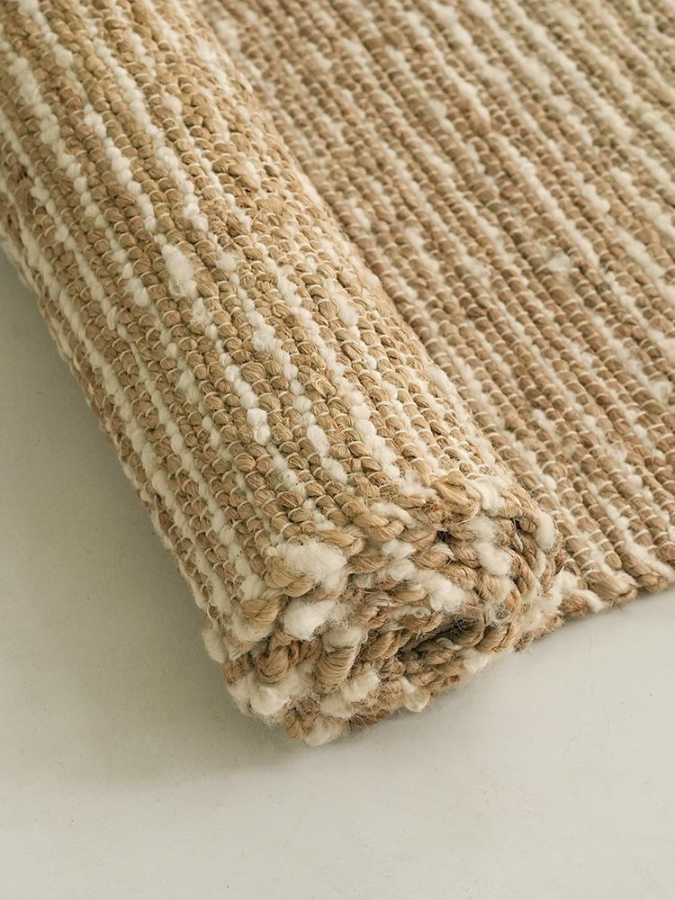 Jute and Wool Hand-Woven rug, styled at home