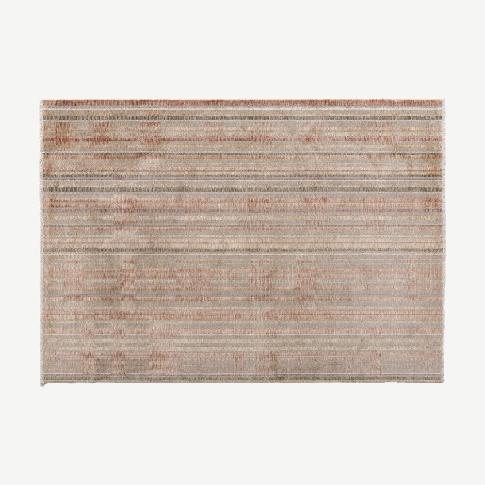 Anatolian-Style Woven Rug in Russet Brown