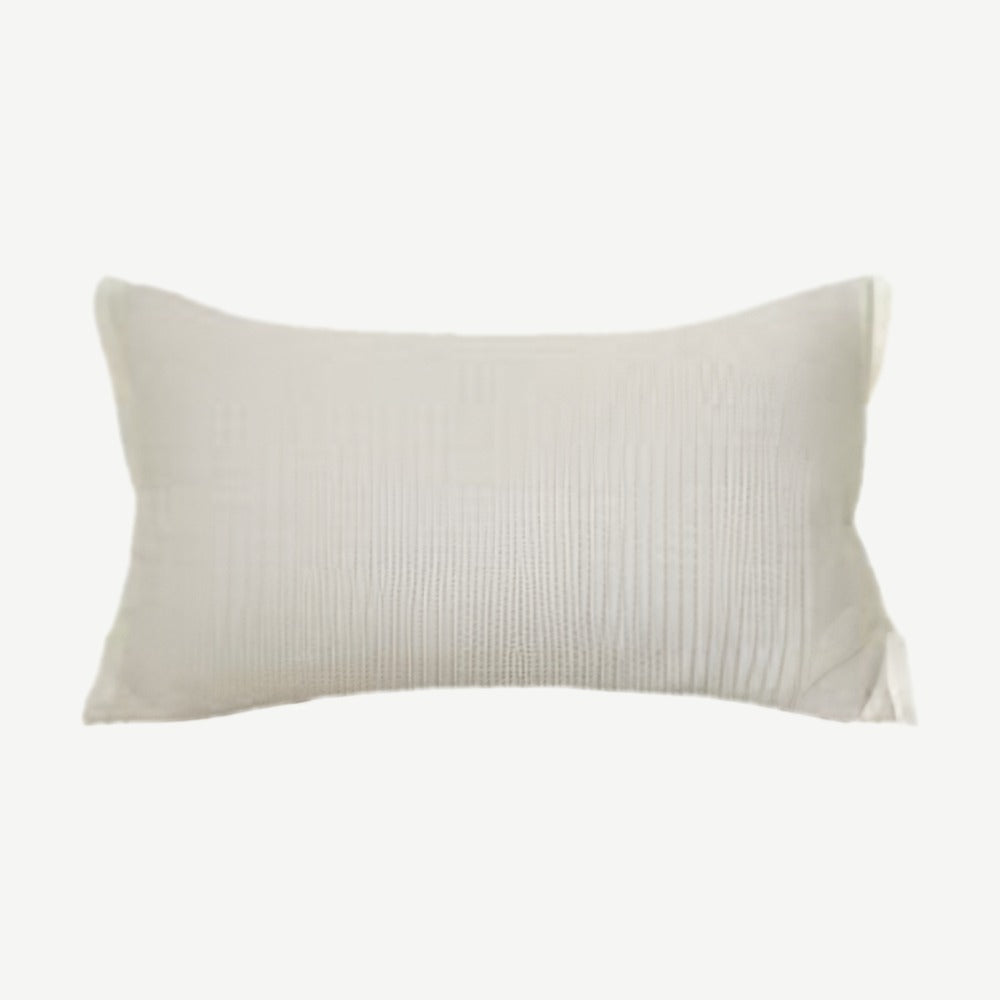 Ivory Jacquard Tassel Cotton Linen Cushion Covers