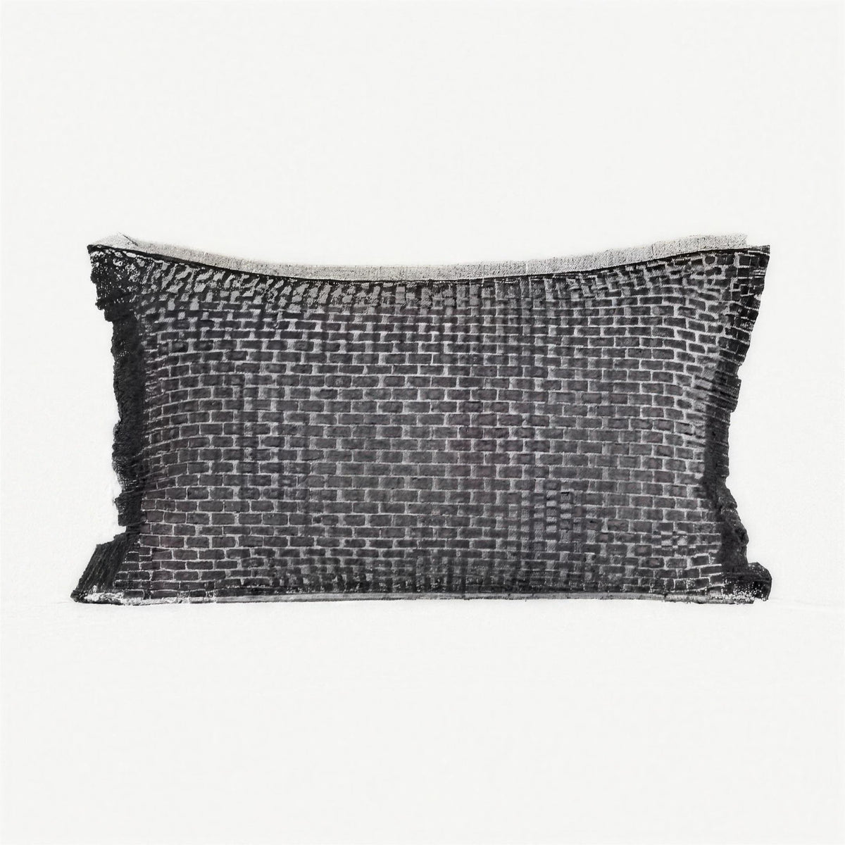 Charcoal Fringed Jacquard Tassel Cushion Covers