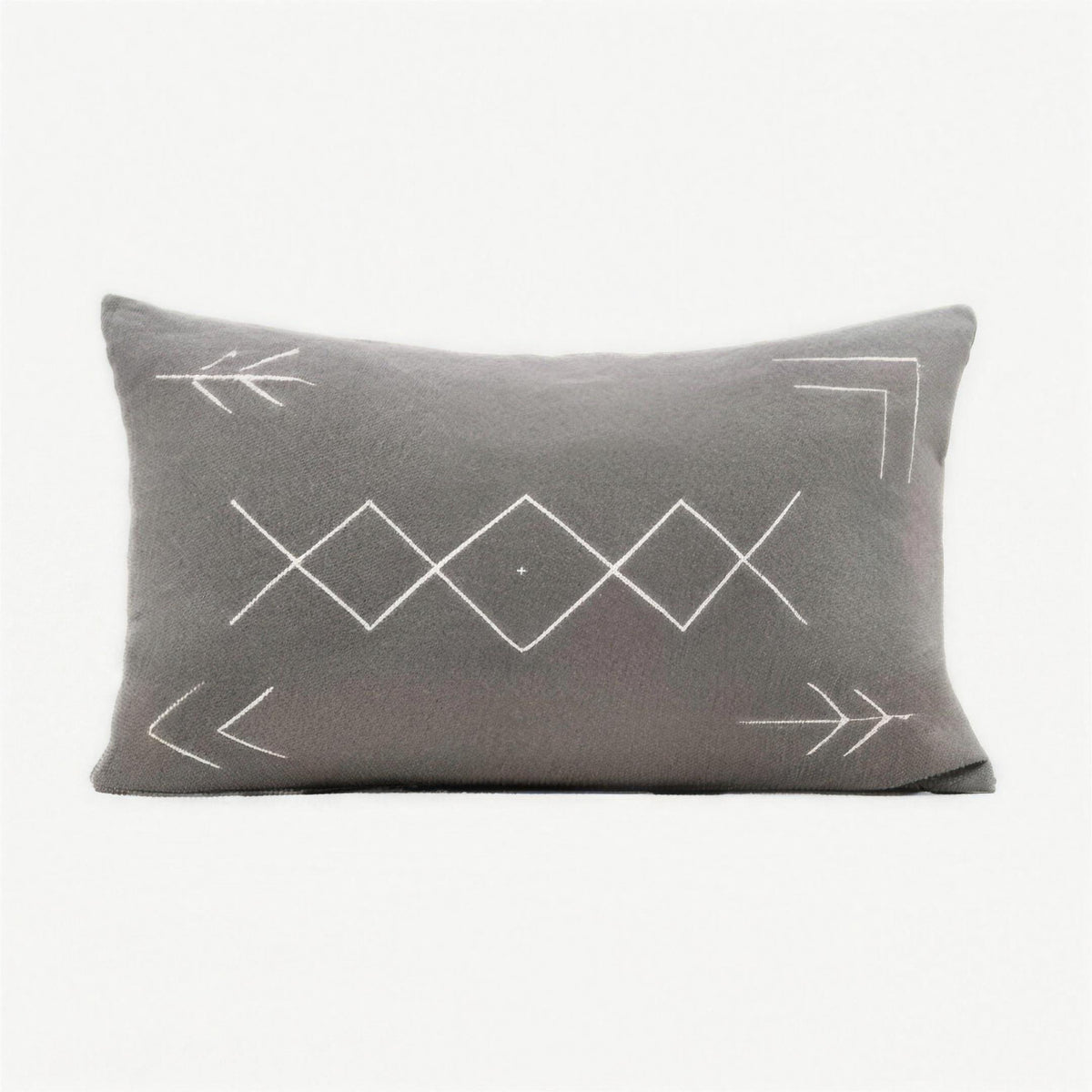 Grey Diamond Embroidery Cushion Covers