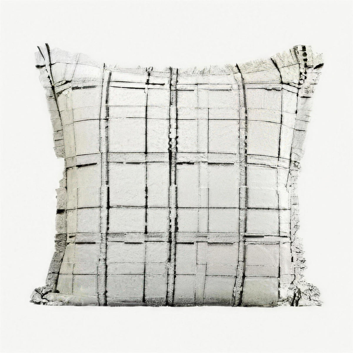 Ivory & Black Check Tassel Cushion Covers