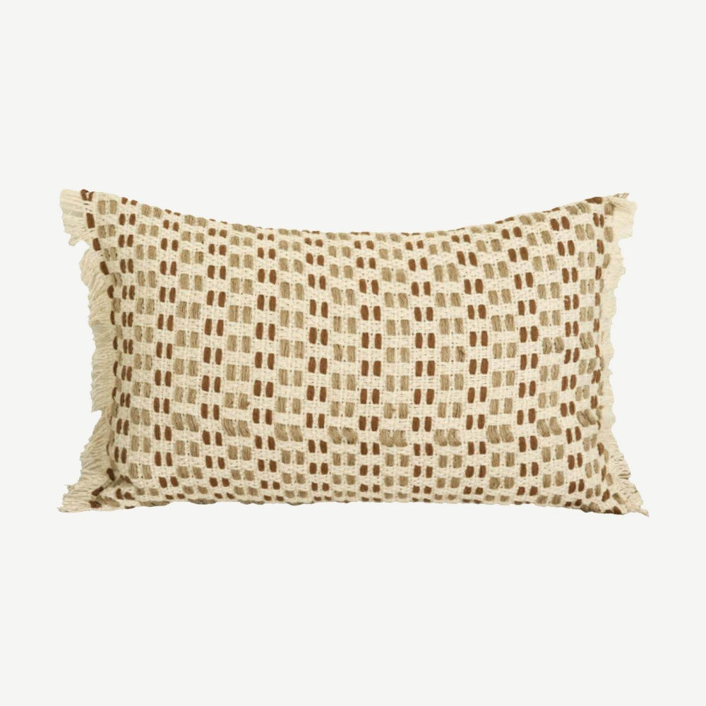 Sand Dot Embroidery Cotton Linen Cushion Covers