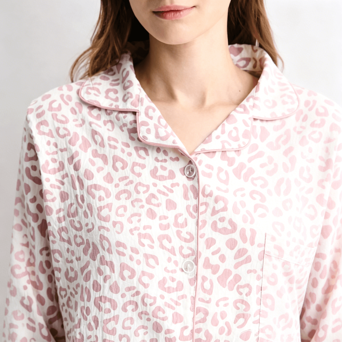 Pink Cheetah Long Pyjama Set — Women's