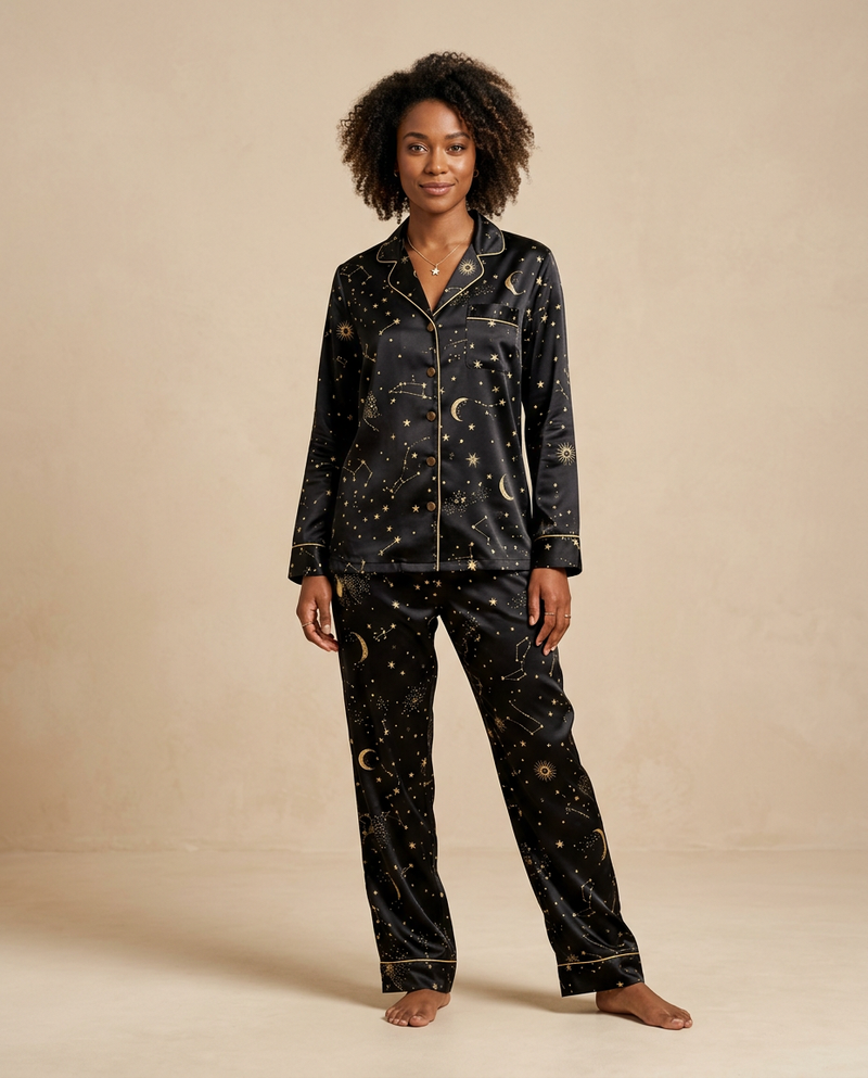 Starry Night Modal Cloud Long Pyjama Set — Women's