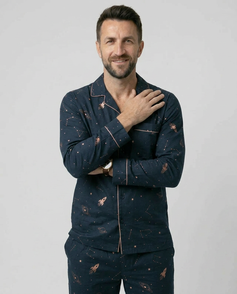 Rocketman Modal Cloud Long Pyjama Set — Men's