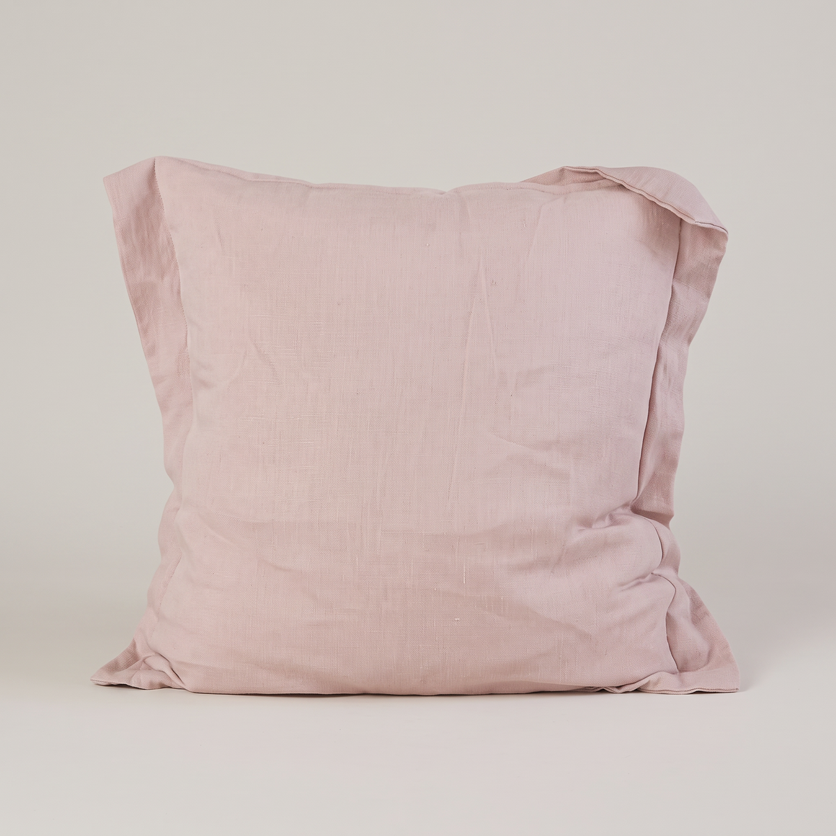 Blush two-tone lyocell linen cushion cover, single cushion