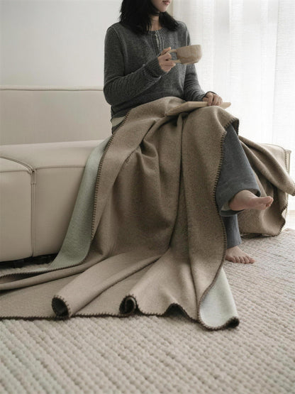 Reversible Two-Tone throw, styled at home