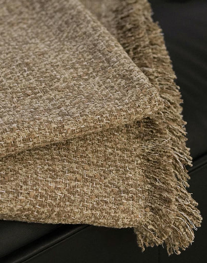 Toffee Textured Throw Blanket in Toffee