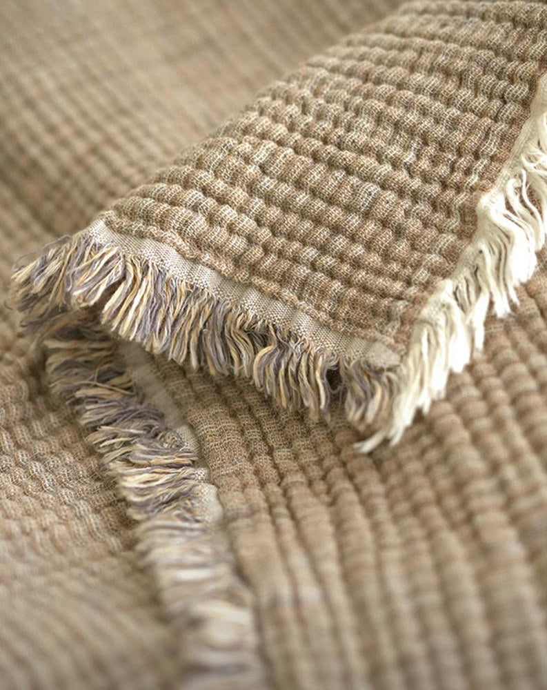Linen Cotton Muslin throw, styled at home