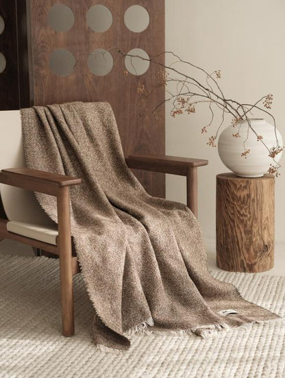 Alpaca Wool Blend throw, styled at home