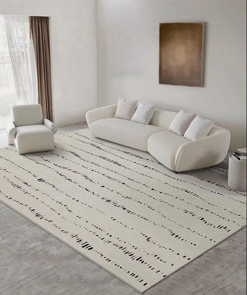 Loop-Pile Geometric rug, styled at home