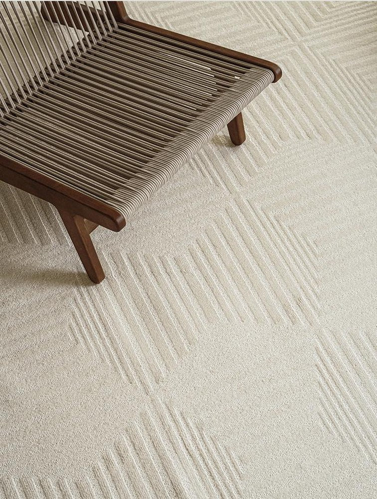 Loop-Pile Geometric rug, styled at home