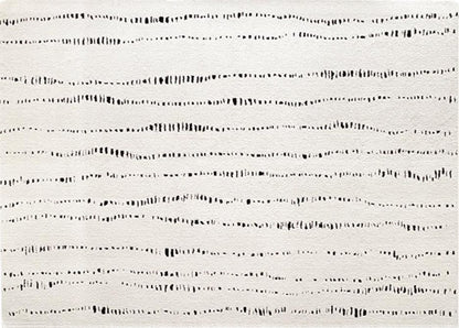 Loop-Pile Geometric Rug in Black Dash