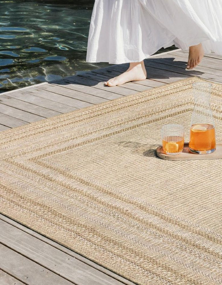 Flatweave Border rug, styled at home