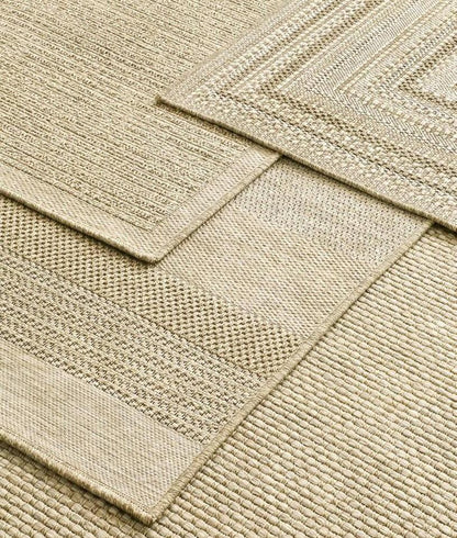 Flatweave Border rug, styled at home