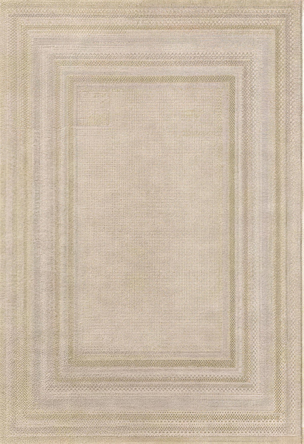 Flatweave Border Rug in Oatmeal