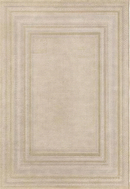 Flatweave Border Rug in Oatmeal