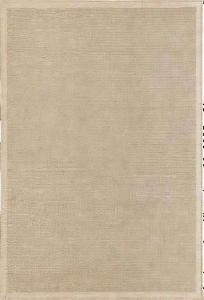 Flatweave Border Rug in Light Khaki