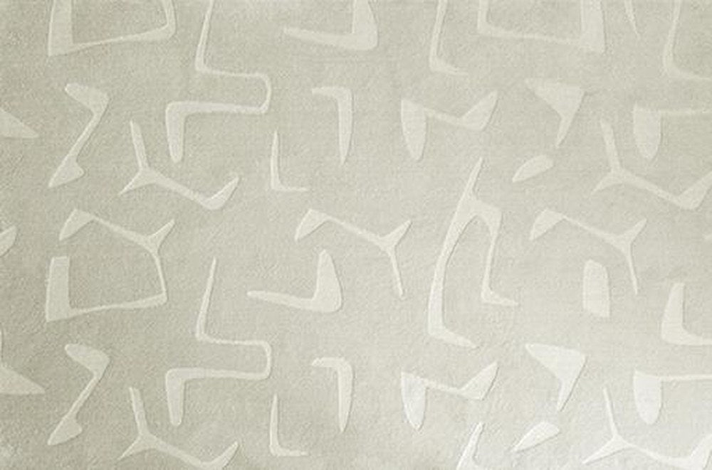 Snow Land Woven Rug in White