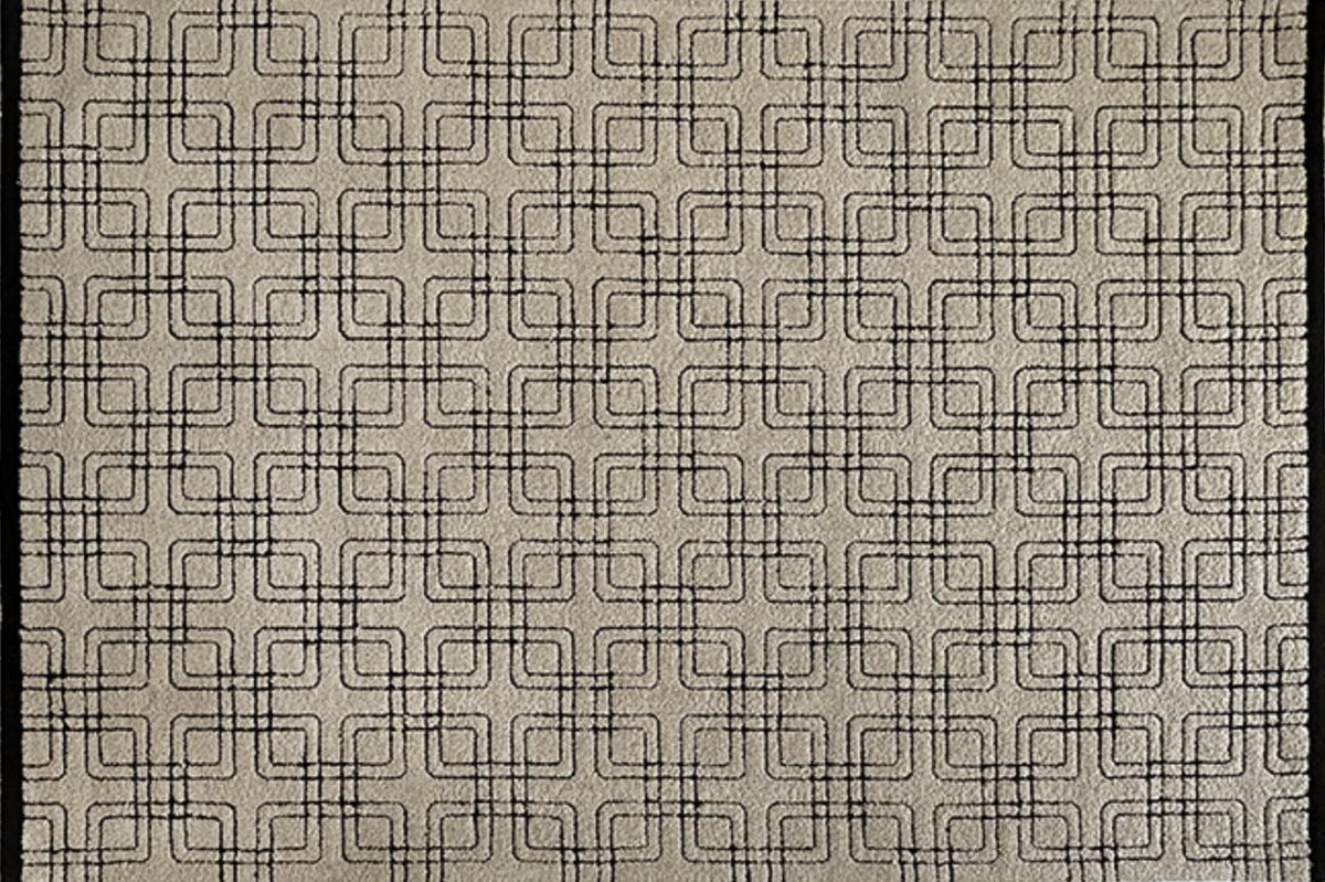 Camel Lattice Woven Rug in Camel