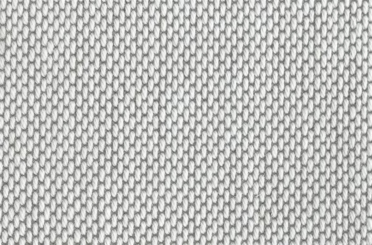Wool and Jute Woven Rug in White