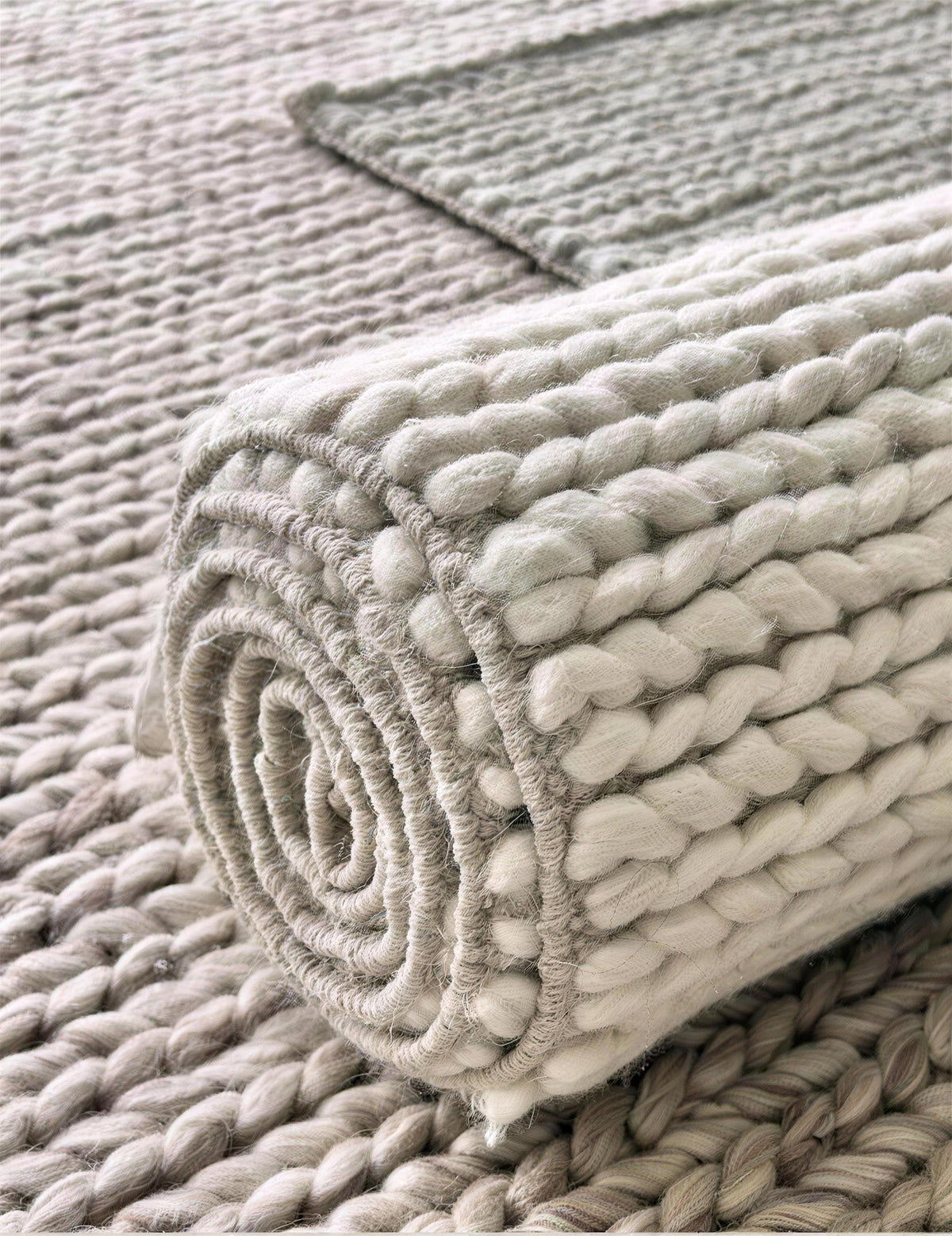 Chunky Hand-Woven Wool rug, styled at home