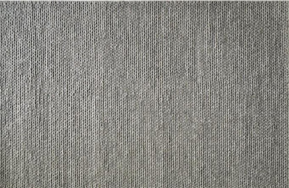 Chunky Hand-Woven Wool Rug in Grey
