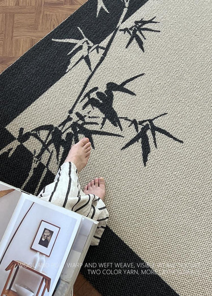 Bamboo Shadow Wool Blend rug, styled at home