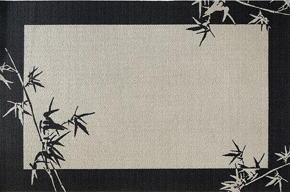 Bamboo Shadow Wool Blend Rug in Camel, Rectangle