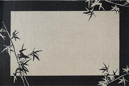 Bamboo Shadow Wool Blend Rug in Camel, Rectangle