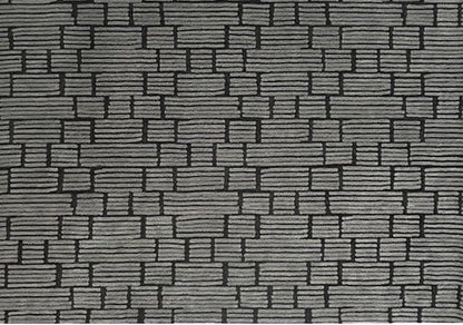 Shadow Overlap Tufted Rug in Dark Grey