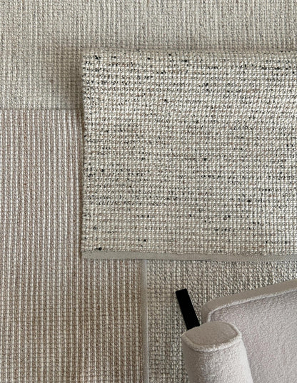 Textured Hand-Woven rug, styled at home