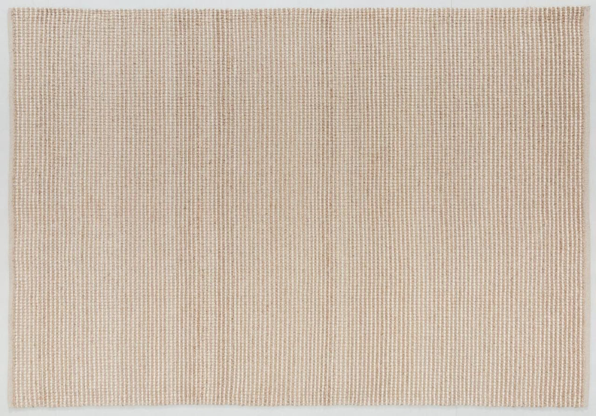 Textured Hand-Woven Rug in Honey Beige