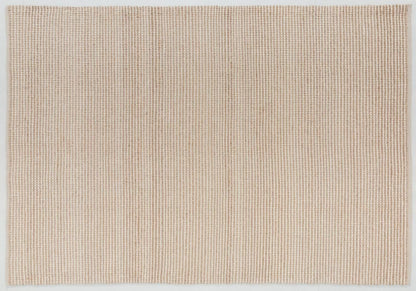 Textured Hand-Woven Rug in Honey Beige