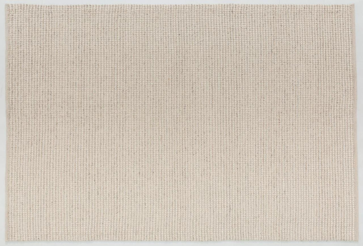 Textured Hand-Woven Rug in Ivory Beige