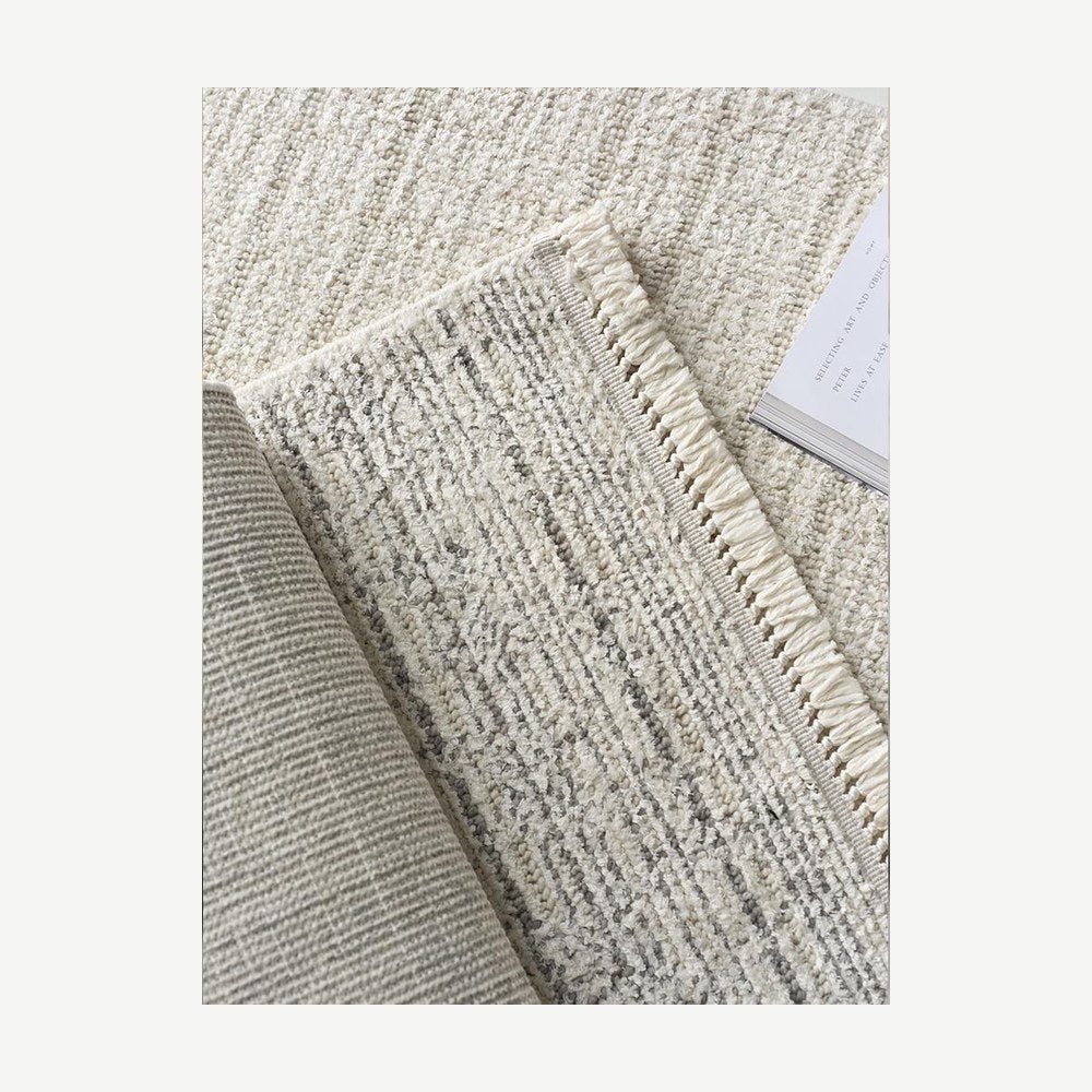 Morning Mist Woven rug, styled at home
