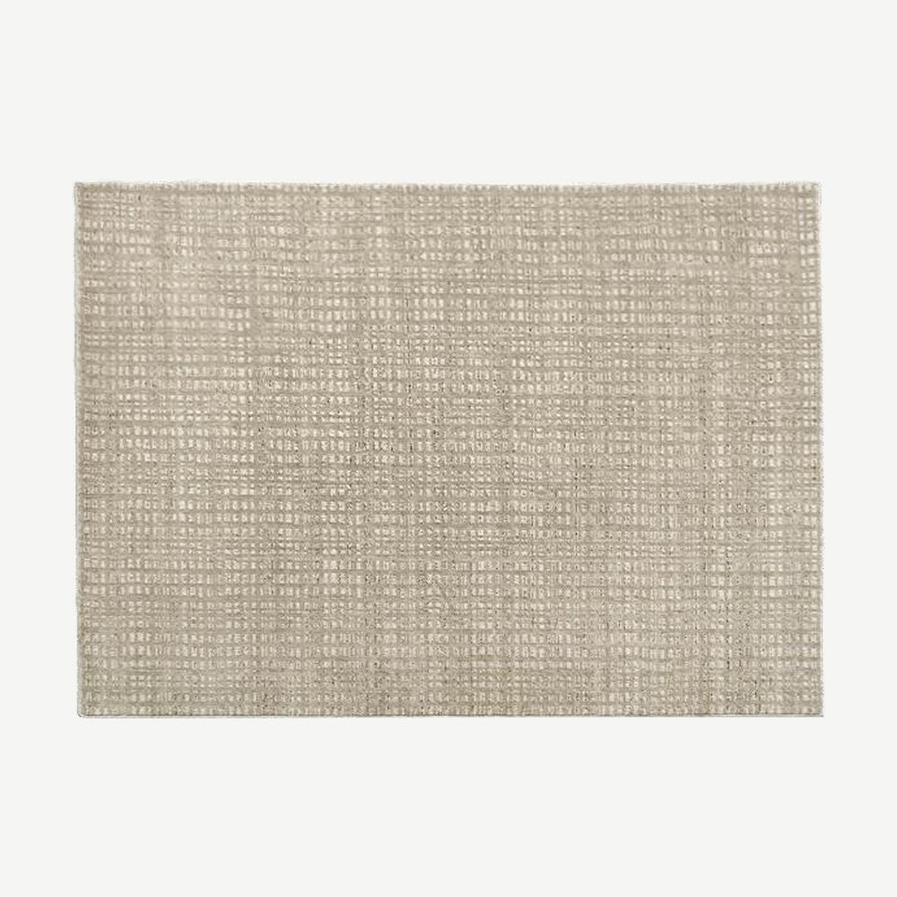 Drift White Textured Rug in Drift White