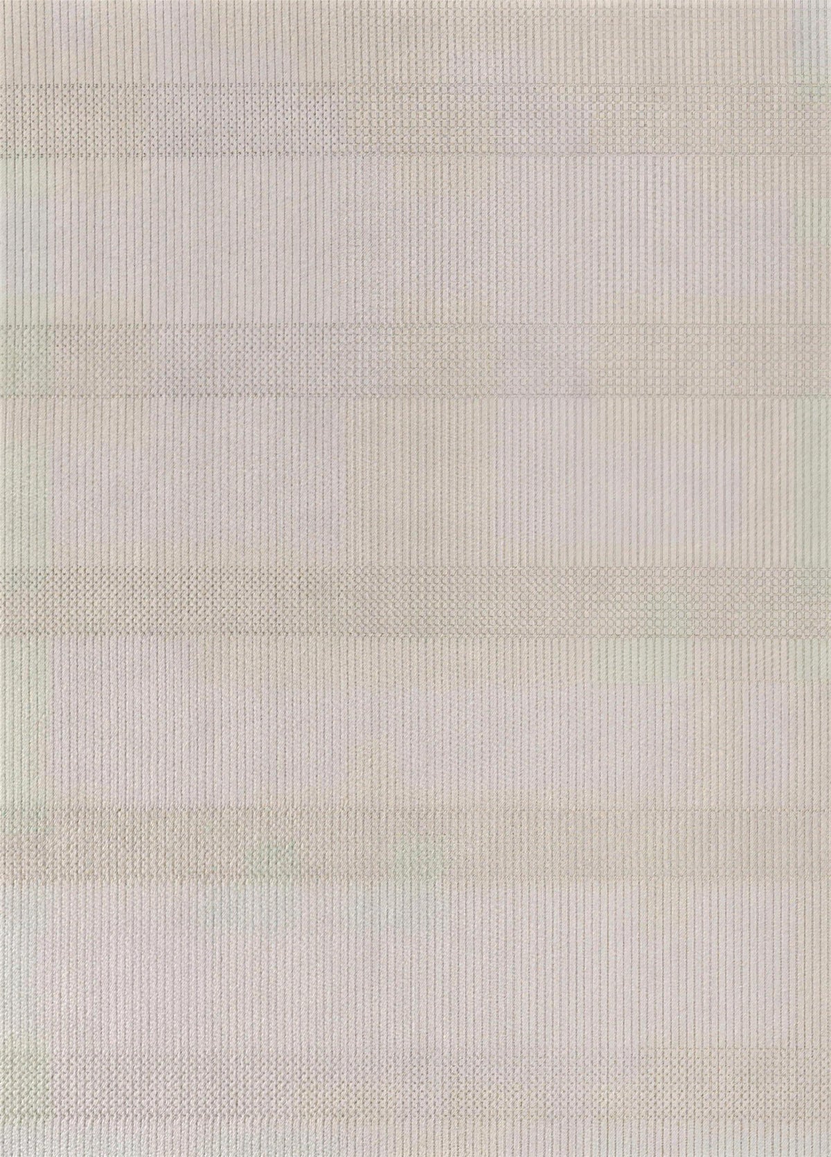 Striped Border Woven Rug in Apricot Grey