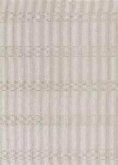 Striped Border Woven Rug in Apricot Grey