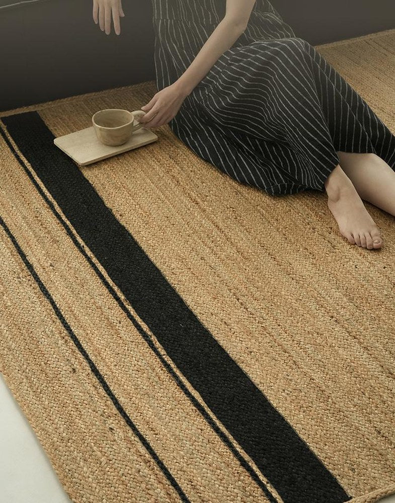 Hand-Woven Jute rug, styled at home