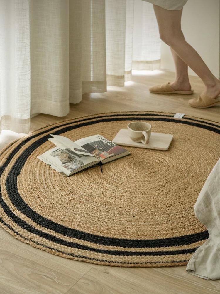 Hand-Woven Jute rug, styled at home