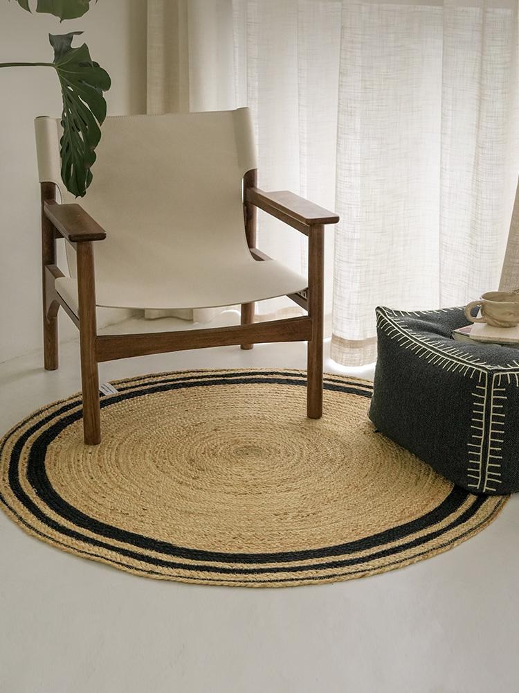 Hand-Woven Jute rug, styled at home