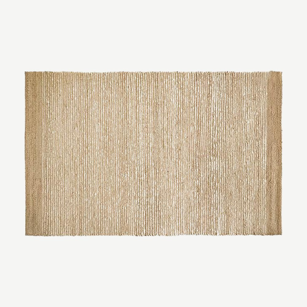 Jute and Wool Hand-Woven Rug in Dawn