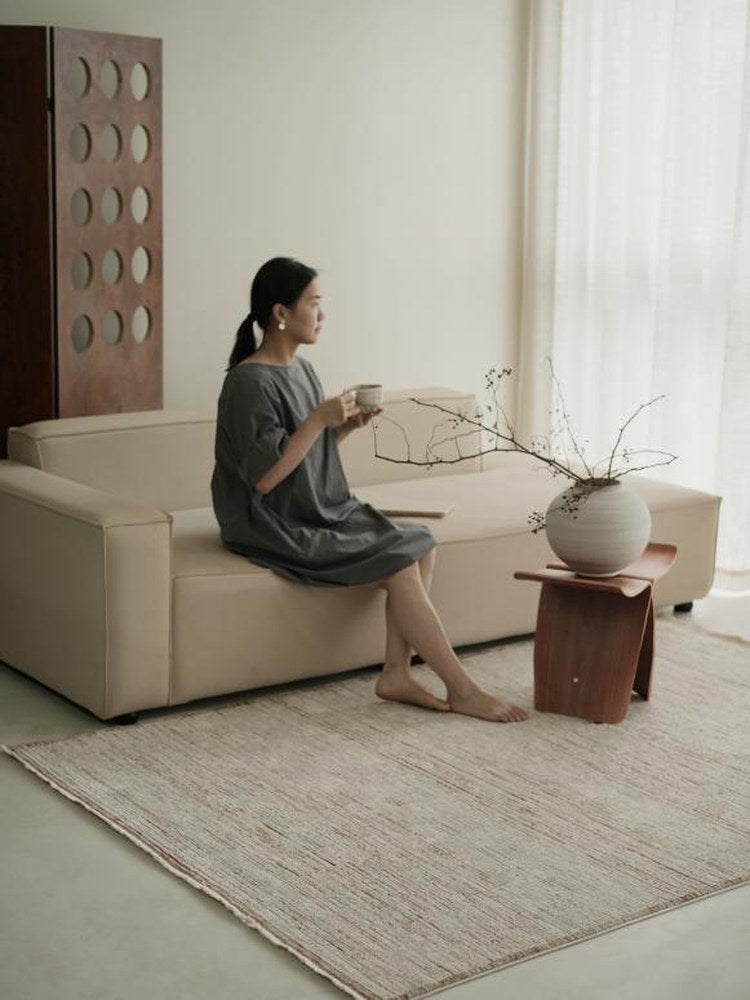 Anatolian-Style Woven rug, styled at home