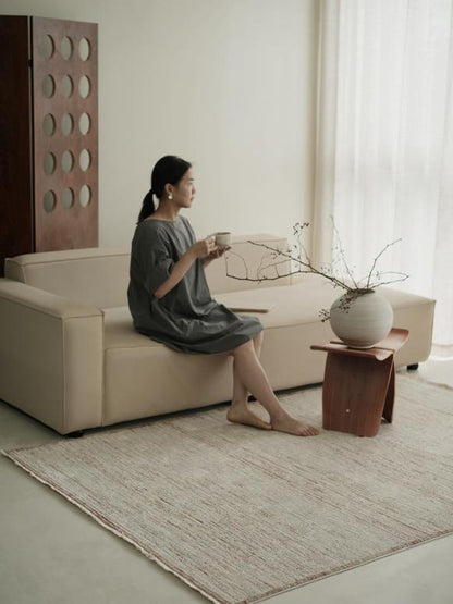 Anatolian-Style Woven rug, styled at home