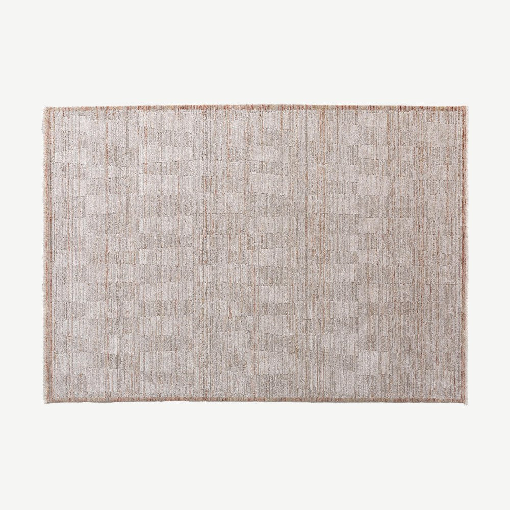 Anatolian-Style Woven Rug in Brown Beige