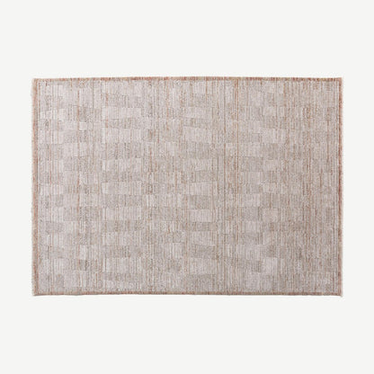 Anatolian-Style Woven Rug in Brown Beige